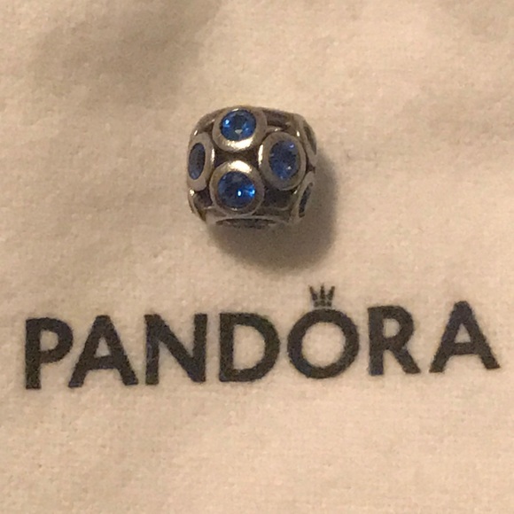 Pandora Authentic Whimsical Lights Blue Crystal Retired Sterling Silver Charm - Picture 2 of 7